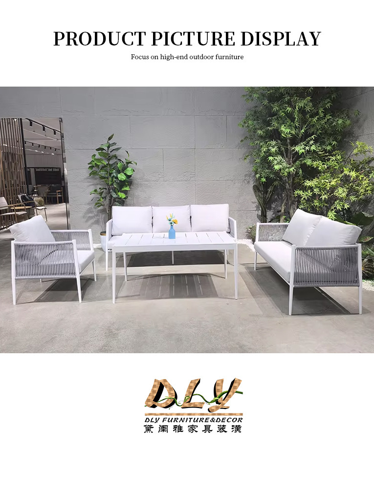 Rope Patio Garden Sofa Set01
